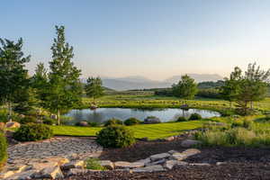 Water view with mountains