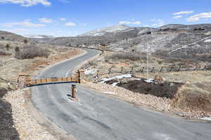 View of asphalt road with a mountain view