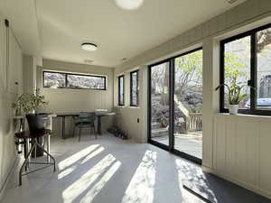 Sunroom with visible vents