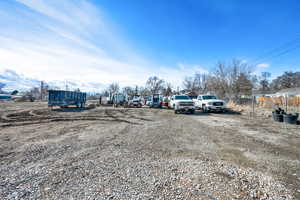 View of parking with fence