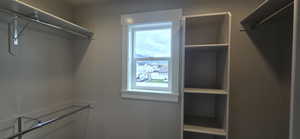 View of walk in closet