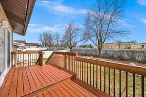 Terrace patio featuring a  view, a fenced backyard.