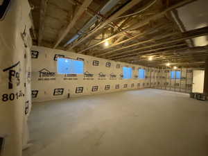 View of below grade area, Future Kitchen/Living Room