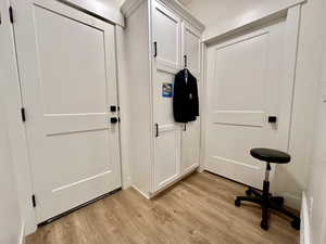 Interior space with light wood-style floors