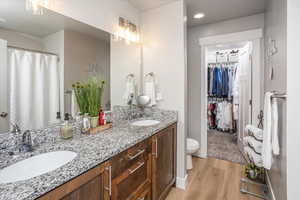 Primary bathroom with double vanity