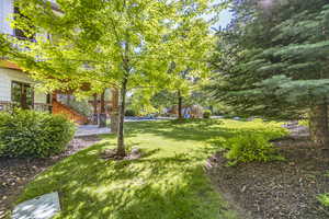 View of yard with stairs