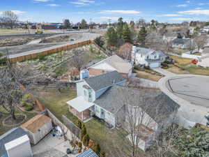 Drone / aerial view with a residential view