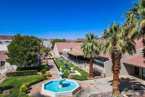 View of pool featuring fence
