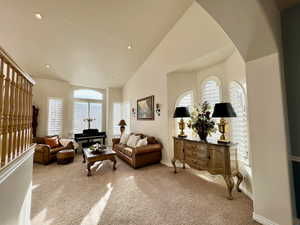 Living room looking south from formal dining room