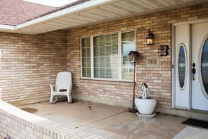 View of patio featuring separate washer and dryer