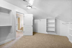 Primary Bedroom, Spacious closet  vaulted ceiling