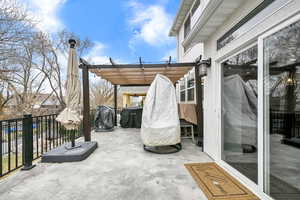 View of patio / terrace featuring a pergola