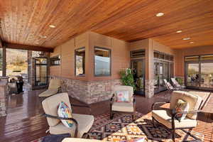 View of patio featuring an outdoor hangout area