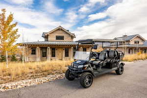 View of front of home featuring a standing seam roof and metal roof