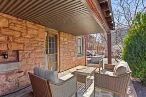 View of patio featuring outdoor lounge area