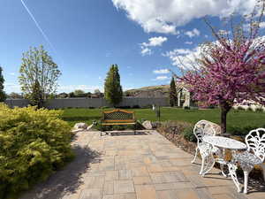 View of patio / terrace featuring fence