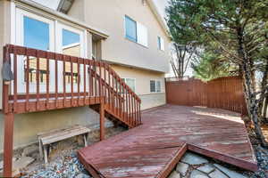 Wooden terrace with fence