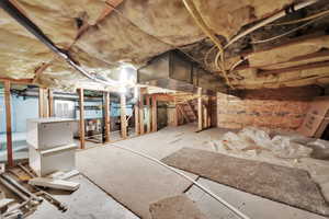 View of storage under kitchen