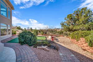 View of yard featuring a patio