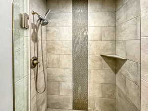 Interior details with a stall shower