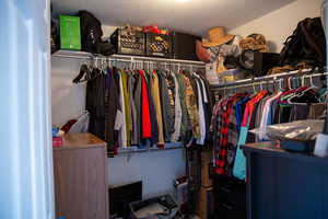 View of walk in closet