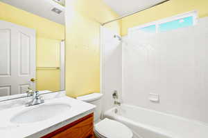 Upstairs Hall Bath featuring Upgraded Quartz Countertop