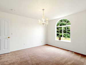 Dining Room Adjacent to Living Room.  Can be easily converted back to a bedroom