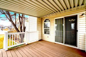 Covered Deck with Low-Maintenance Wood Composite Decking