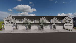 View of property featuring driveway and a residential view