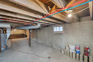 Basement with gas water heater