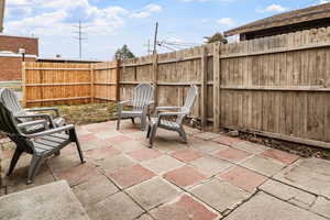 View of Back Patio and Fenced Yard