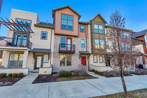 Multi unit property featuring brick siding