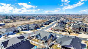 Aerial view with a residential view