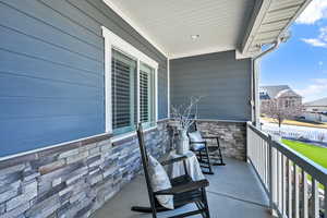 Balcony with covered porch