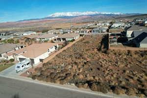 Bird's eye view with a mountain view and a residential view