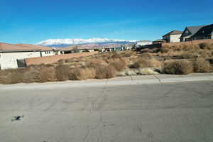 View of yard featuring a residential view and a mountain view