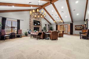 Community lobby featuring visible vents