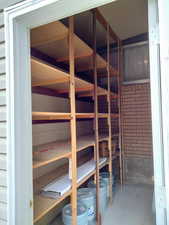 Storage behind garage