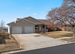 Ranch-style house with a porch