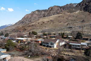 Back of property and mountain view