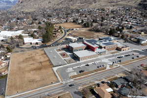 Birds eye view of elementary school just down the street from property