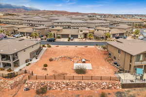 Bird's eye view with a residential view and a mountain view