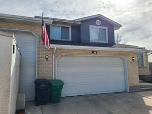 Garage with driveway