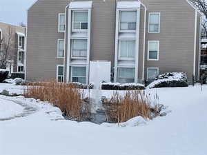 View of snow covered property