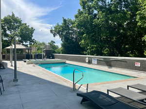 3rd floor pool deck with bbqs & a gazebo