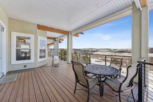 Wraparound Trex deck, view towards southwest