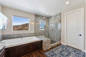 Master bath with large walk-in closet