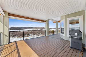 Wraparound Trex deck, view towards northwest