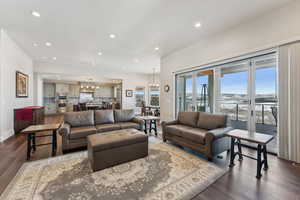 Living/great room and kitchen, open floor plan