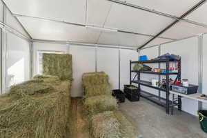 12’x16’ Feed room with access for 8’ bales